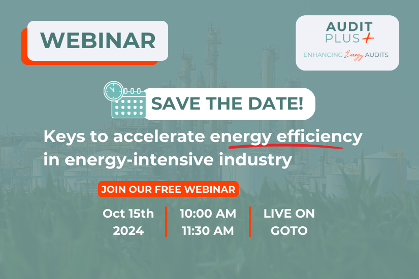 Convocamos a la industria intensiva en energía a un webinar para mejorar su eficiencia energética